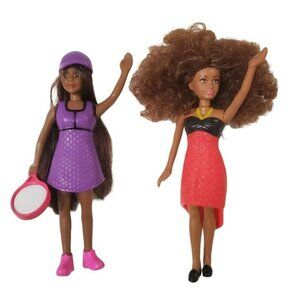2 McDonalds Barbies 2017 African American 2019 Tennis Player Doll Happy Meal Toy